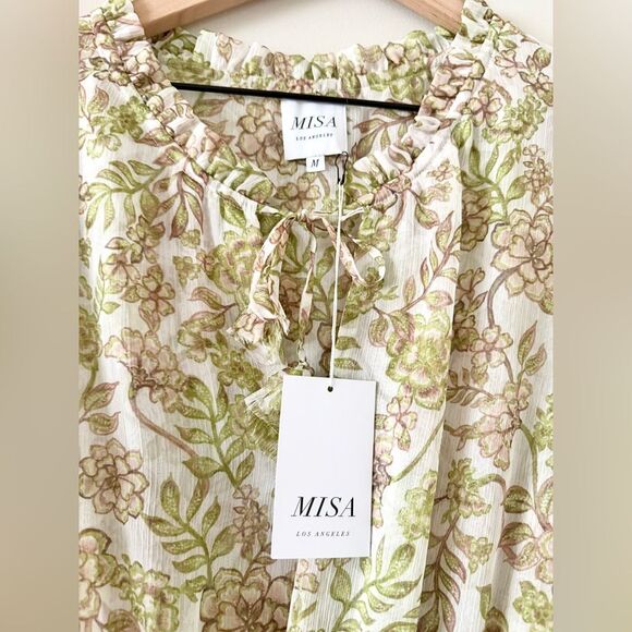 NWT Misa Los Angeles Maia Dress in Green Goddess Floral - Size M - Picture 8 of 9
